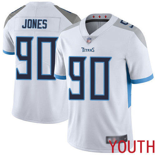 Tennessee Titans Limited White Youth DaQuan Jones Road Jersey NFL Football #90 Vapor Untouchable->youth nfl jersey->Youth Jersey